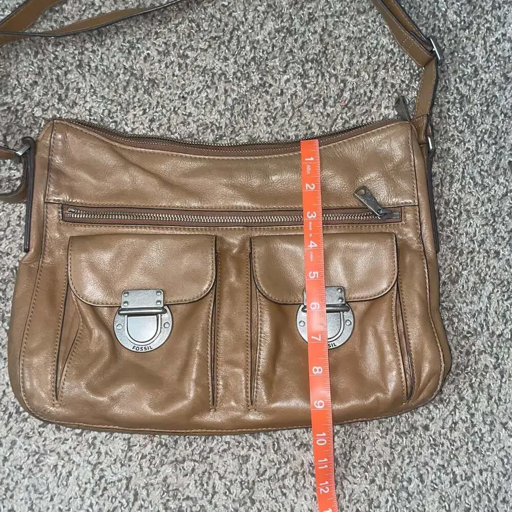 FOSSIL Purse Brown Leather Cow Hide Shoulder Bag